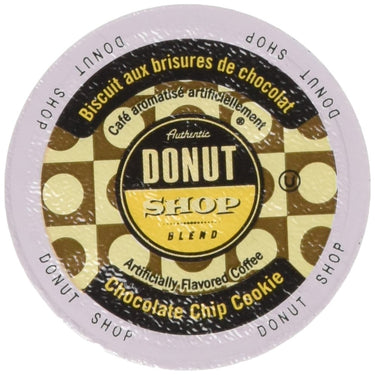 Authentic Donut Shop Blend Chocolate Chip Cookie Single Cup Coffee for Keurig K Cup Brewers, 24Count